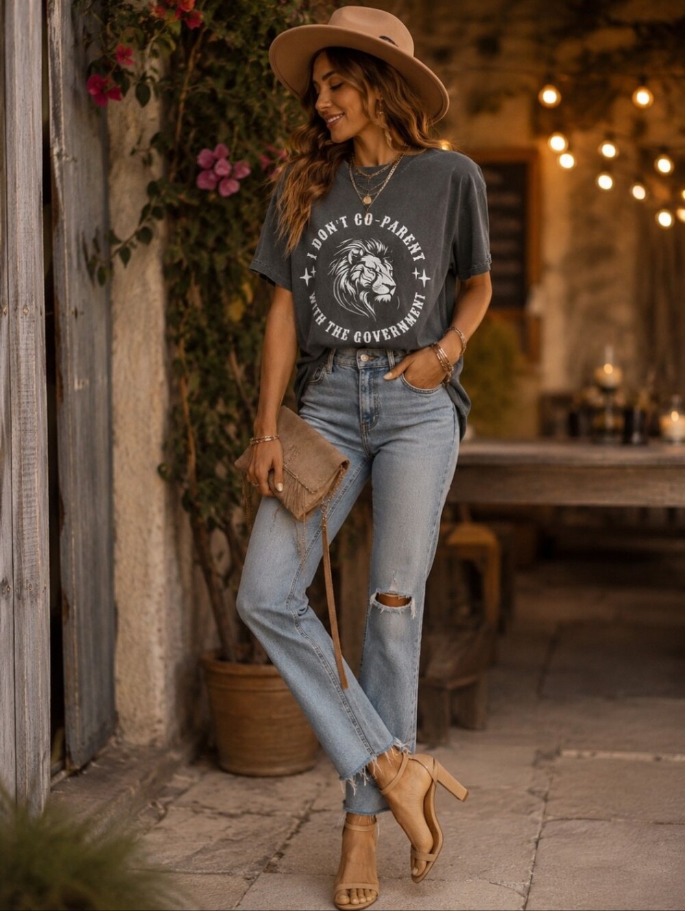 Vintage Style Graphic Tee Comfort Colors, 'I Don't Co-Parent With The Government